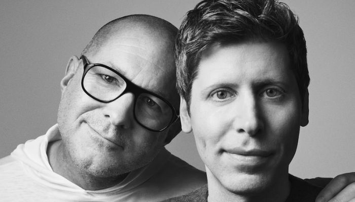 An undated image of Jony Ive and Sam Altaman. — OpenAI