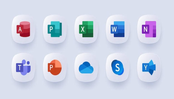 An undated image of Microsoft office apps. — Freepik
