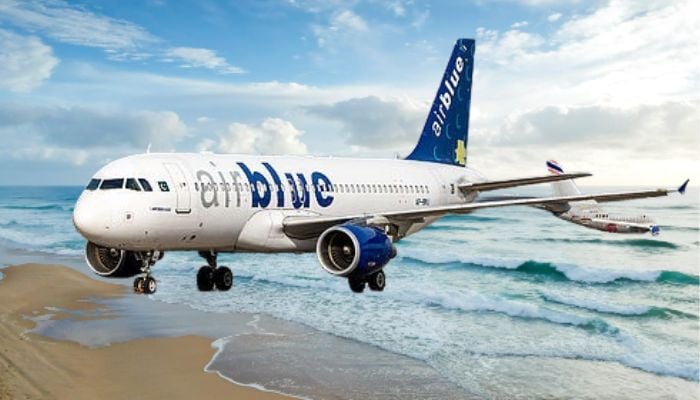 An undated image of Airblue plane. — Airblue