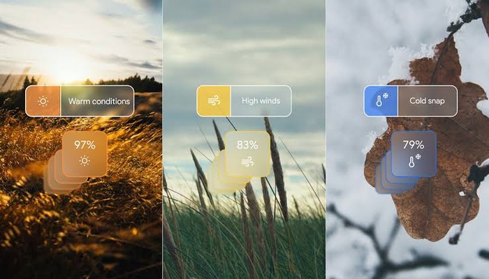 An undated image of Google AI weather forecast app. — Google Blog