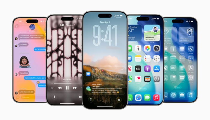 An undated image of iOS 26. — Apple