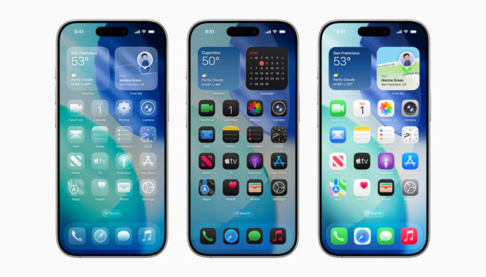An undated image of iOS 26. — Apple