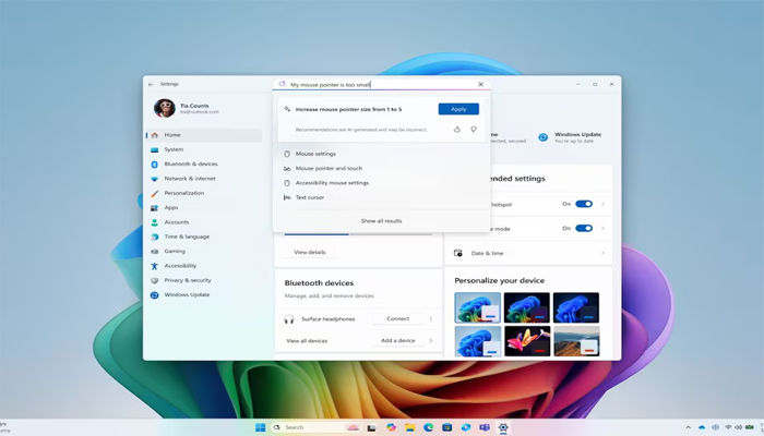 An undated image of Window 11 interface. — Microsoft